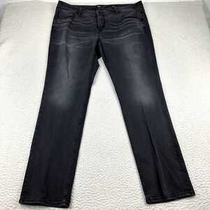 BKE Nolan Jeans Men's 40x33 Black Faded Whiskered Denim Straight Leg Relaxed Fit